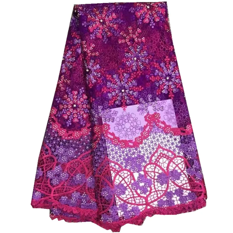 Best Selling Swiss voile laces African Lace Fabric Purple Nigerian French 2017 High Quality Tulle nly-346 | Дом и сад