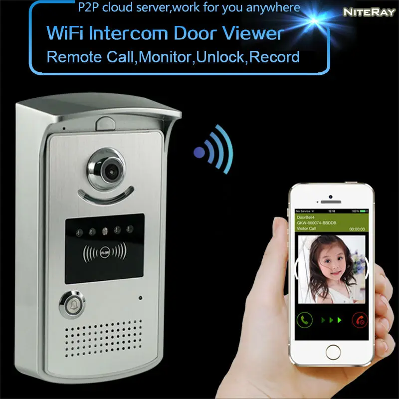 IP security system door camera with wifi phone home viewer doorbell video 2 unit intercom wireless | Обустройство дома
