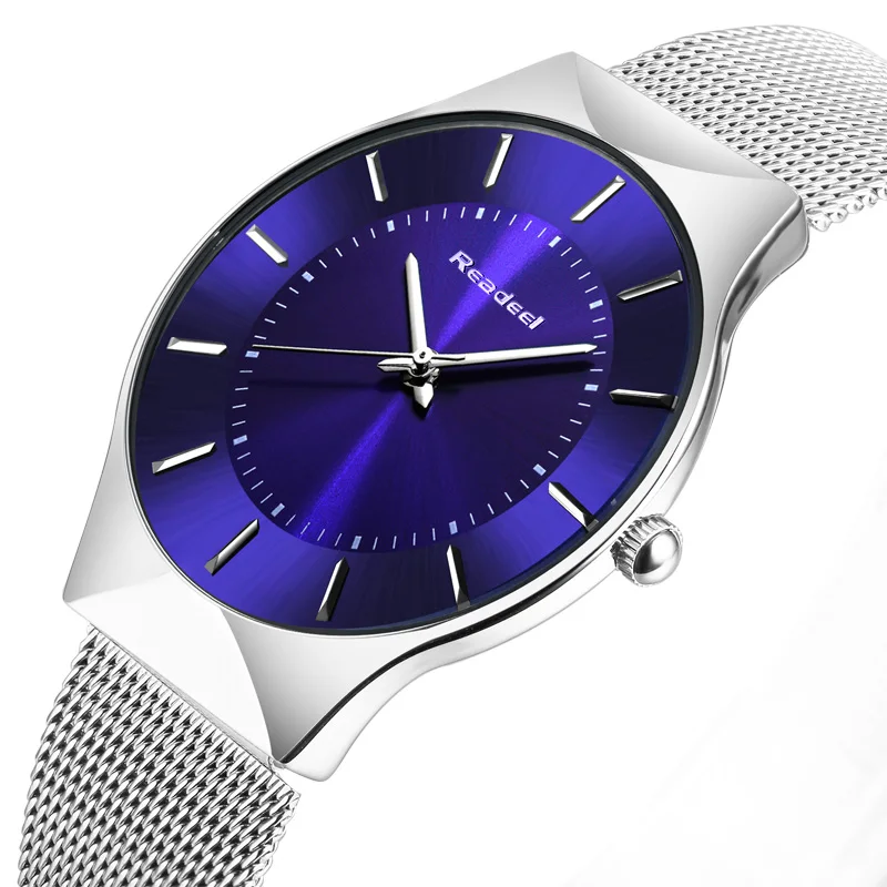 blue purple Новинка Readeel брендовые Роскошные повседневные мужские часы Аналоговые военные спортивные часы кварцевые мужские наручные часы relogio masculino montre homme - Цвет: blue purple