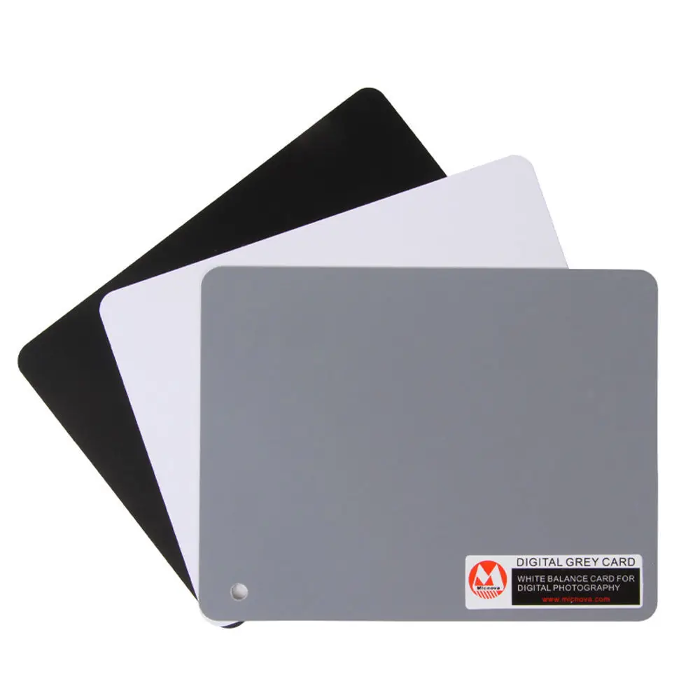 MICNOVA 3 в 1 Цифровой gray Card Белый Черный 18% Серый Цвет Баланс белого с ремешком