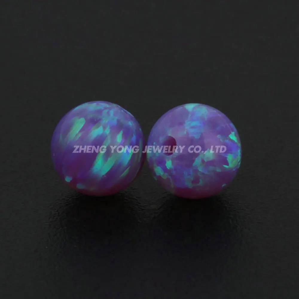 2mm to 12mm OP26 Round Bead Opal Stone for DIY opal Jewelry Color Play Synthetic Opal Stone