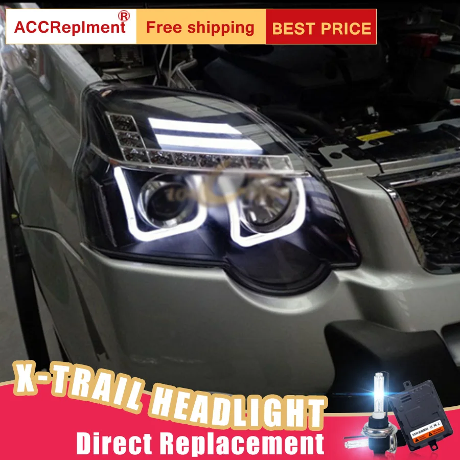 2 шт. светодиодный фары для Nissan X-Trail 2012-2013 Автомобильные ангельские глазки