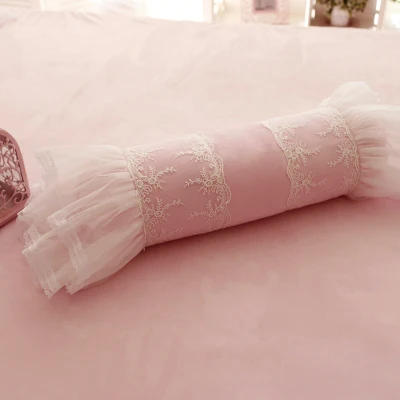 

Lace Korean princess candy style cushion Cushion with filling sofa bed home Dec coral velvet wholesale FG166