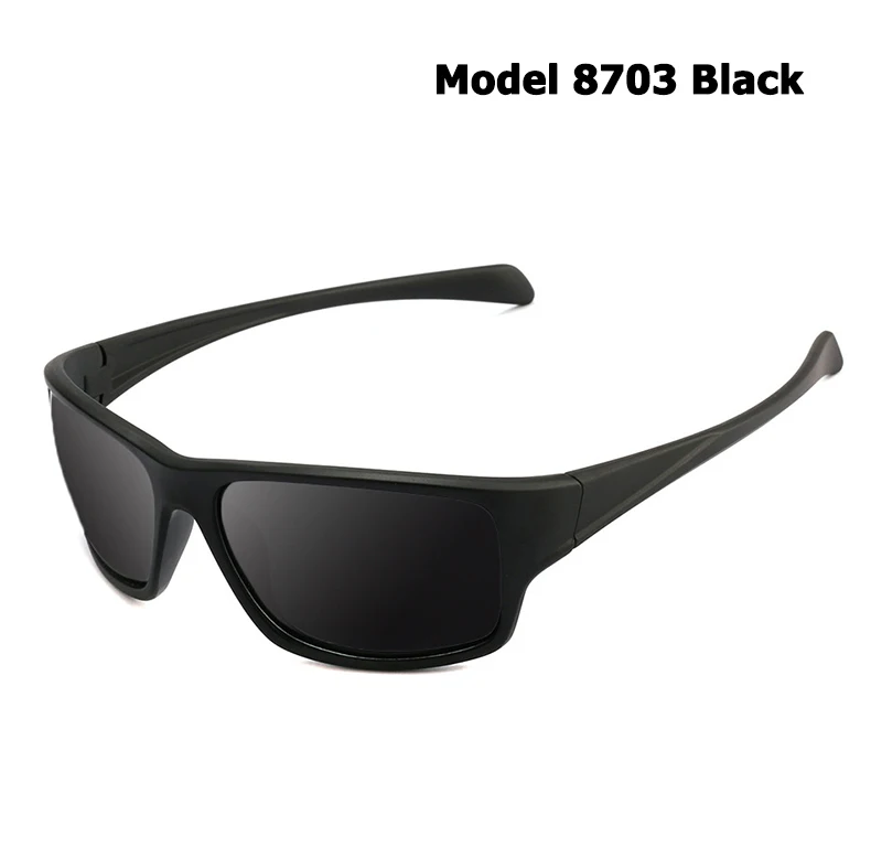 8703 Black JackJad модные уличные спортивные поляризованные солнцезащитные очки, мужские очки для вождения, рыбалки, бега, путешествий, солнцезащитные очки Oculos De Sol - Цвет линз: 8703 Black