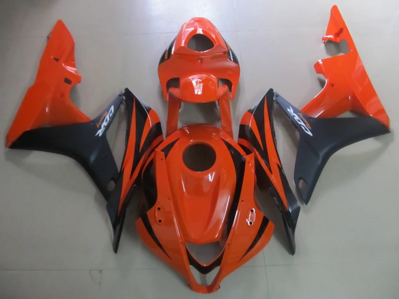 

Injection mold Custom motorcycle fairing kit for Honda CBR600RR 07 08 orange matte black fairings set CBR600 RR 2007 2008 DC14