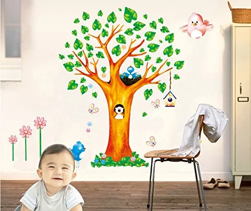 Большой размер Дерево акриловая декоративная 3D наклейка на стену DIY