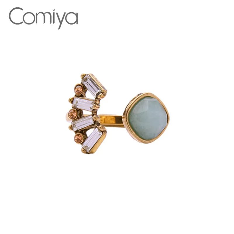 Comiya модные хрустальные камни цинковый сплав цветок очаровательные женские