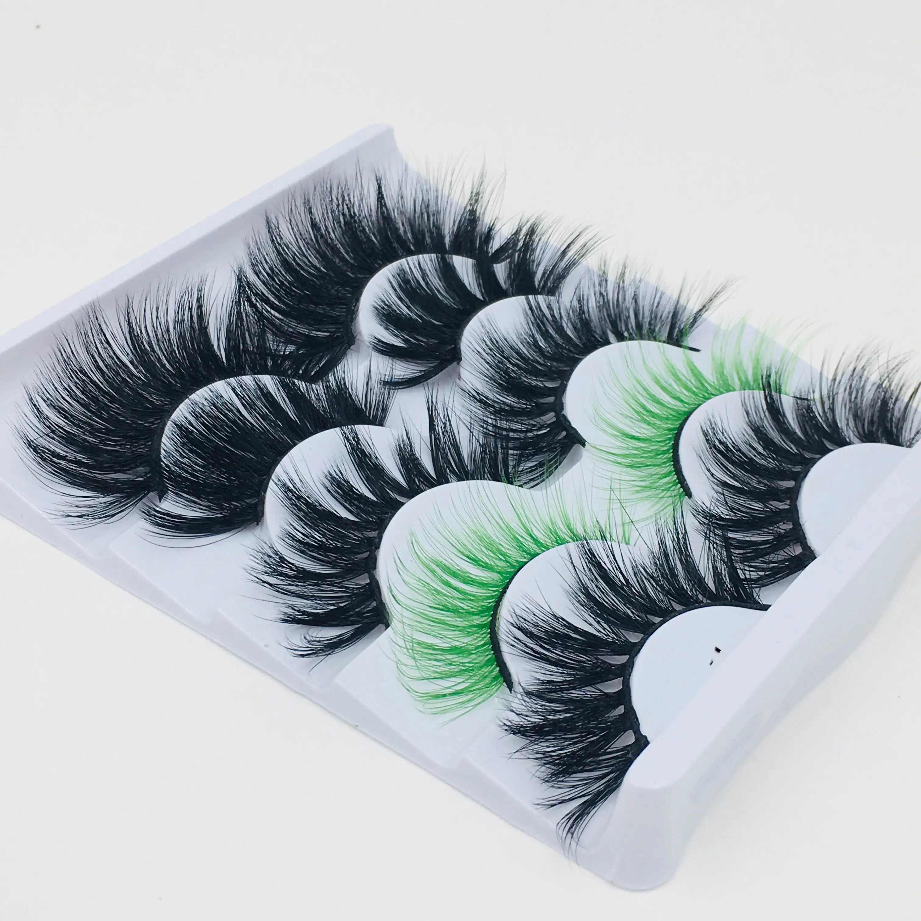 Цветные черные 3D накладные ресницы из норки густые Длинные Пышные натуральная