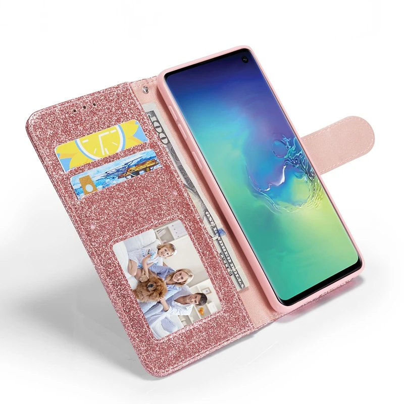 Кожаный флип-чехол для Etui samsung S10 S 10 сверкающий чехол на магните для телефона чехол для samsung Galaxy S10 Чехол-книжка