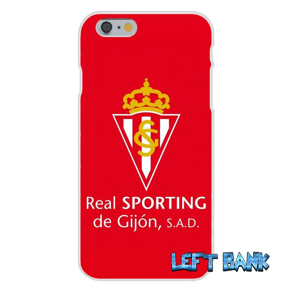 Для Samsung Galaxy Note 3 4 5 S4 S5 MINI S6 S7 edge sporting gijon logo Мягкий Силиконовый ТПУ прозрачный чехол