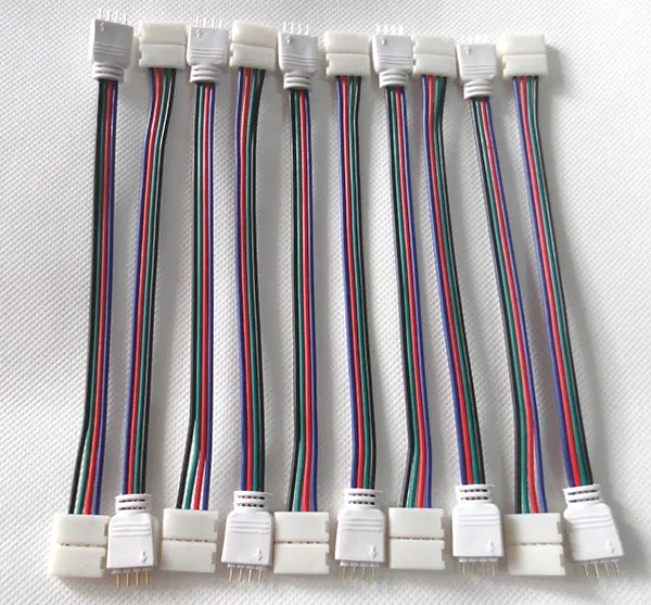 10 шт./лот 4 контактный разъем сделай сам из ПВХ коннектор RGB для светодиодной ленты