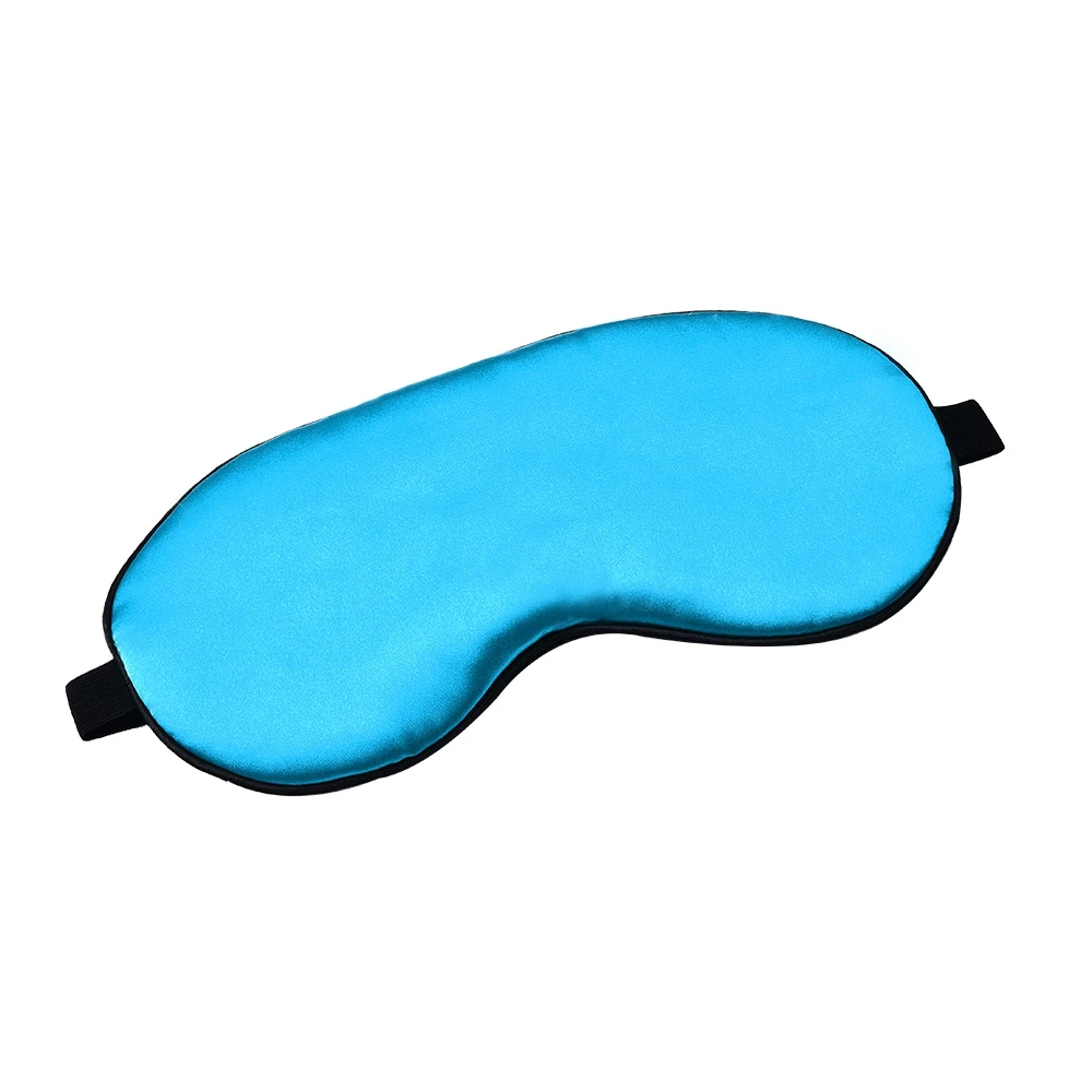 Lake Blue Fulljion чистая маска для глаз на основе шелка покрытие двухстороннее сна Отдых патч для глаз мягкая портативная повязка для глаз Путешествия повязка для глаз 7 цветов - Цвет: Lake Blue