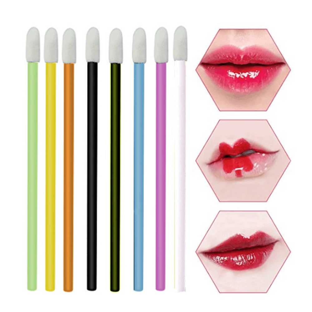100Pcs Make Up Brushes Set Maquillage Mascara Wands Lip Brush Pen Cleaner Cleaning Eyelash Disposable Makeup Applicators | Красота и