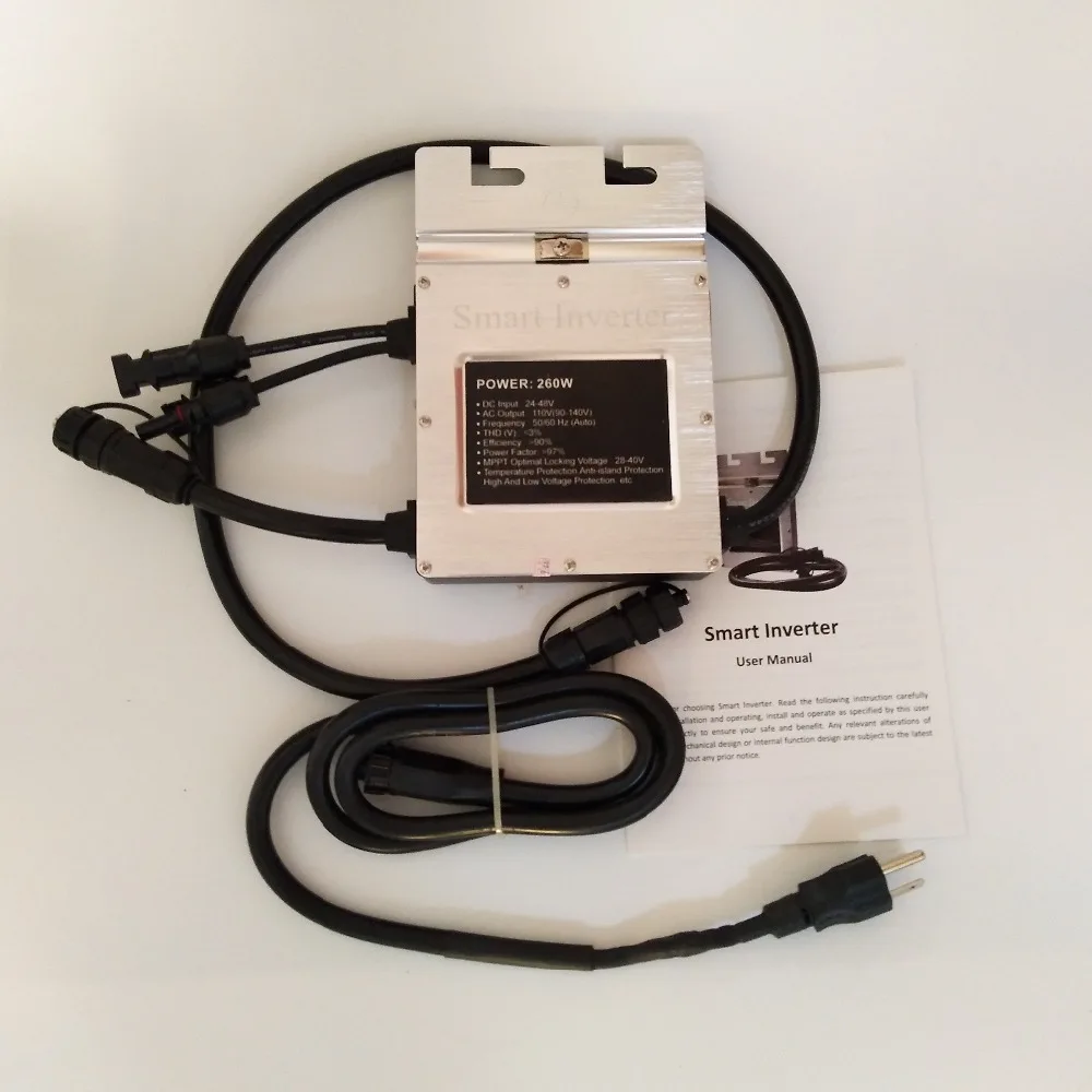 Водонепроницаемый IP67 250W 260W 24 45V DC Вход AC 220V или 110V выход Солнечная Сетка галстук