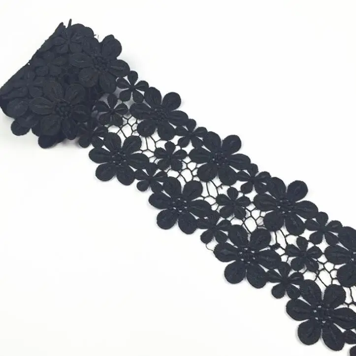 Элегантная Кружевная аппликация белого и черного цветов 2 ярдов/партия | Дом сад