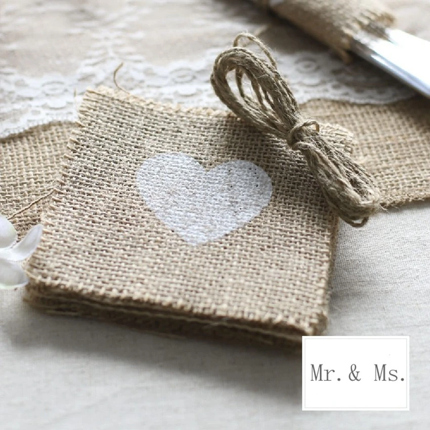 10 шт. коврик с джутовой чашей настольная подставка подстаканники в рустикальном