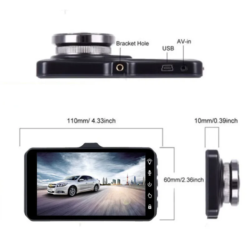 Новинка высокое качество прочный 4 дюйма 1080P Автомобильный видеорегистратор