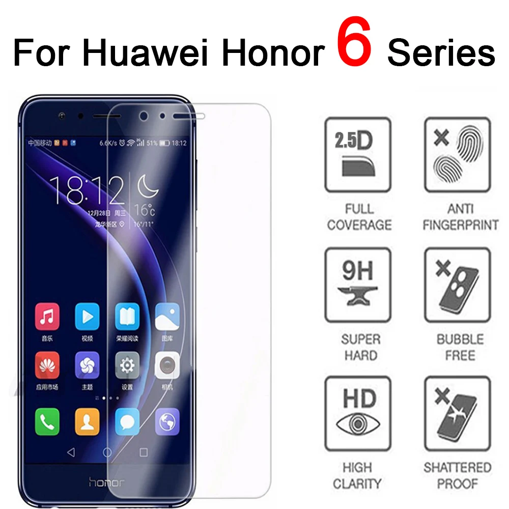 Защитное стекло Honer Glass on для Huawei Honor 6A Huawey Hono 6 6x 6c pro plus защитная пленка Huavei x6 a6 a