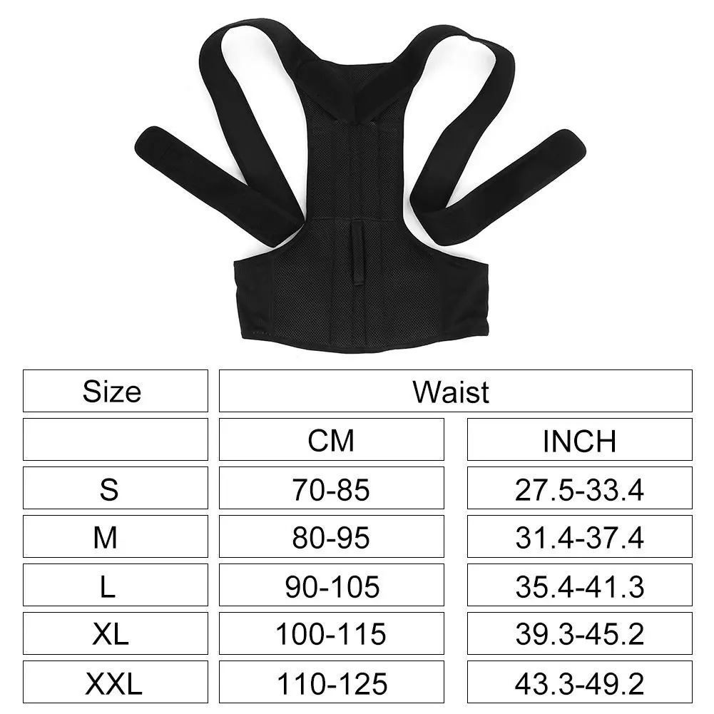

Hot Sale Adjustable Adult Corset Back Posture Corrector Therapy Shoulder Lumbar Brace Spine Support Belt Posture Correction