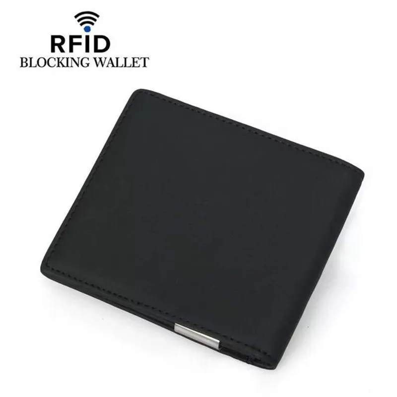 Rfid блокирующий держатель для кредитных карт кошелек из натуральной кожи деловой