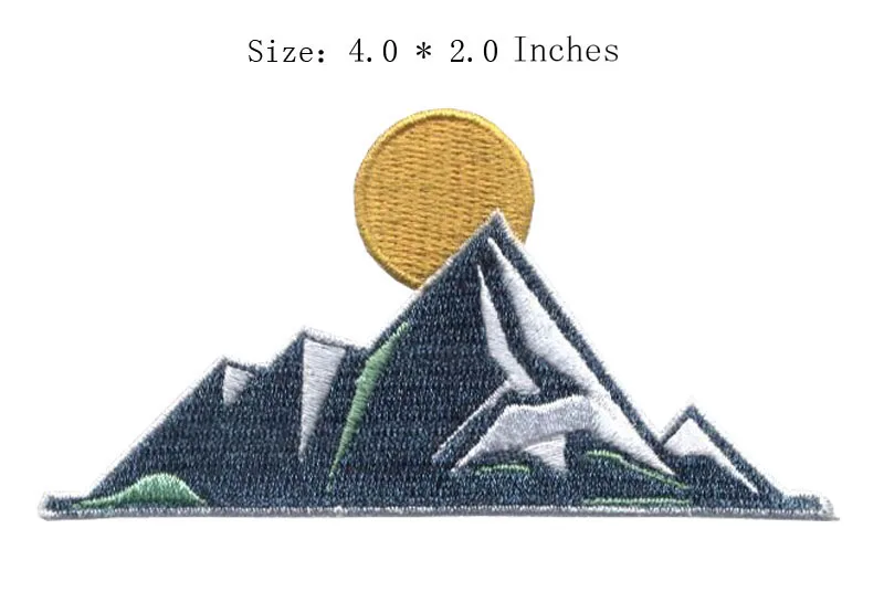 Широкая вышитая нашивка sun and mountain 4 0 дюйма для страны/взросления/солнечного