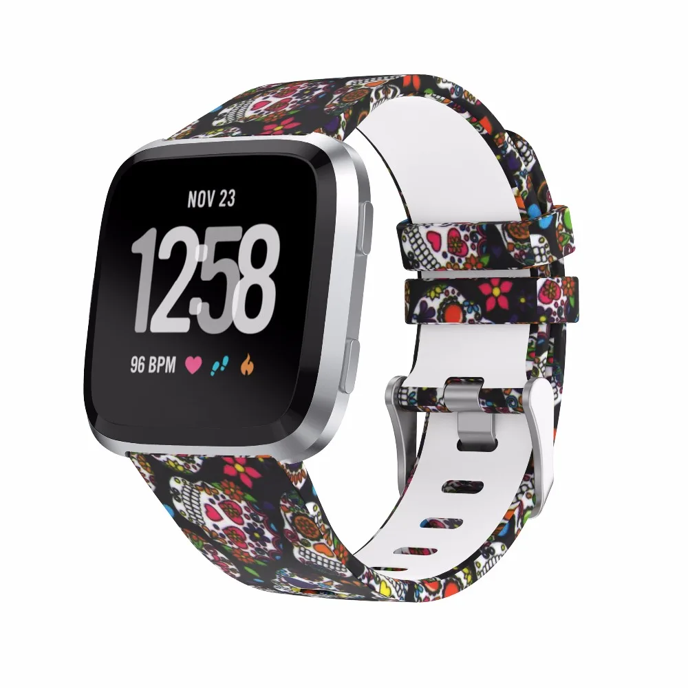 Bemorcabo для Fitbit Versa Bands милый цветочный сменный ремешок Браслет Смарт часы женщин и