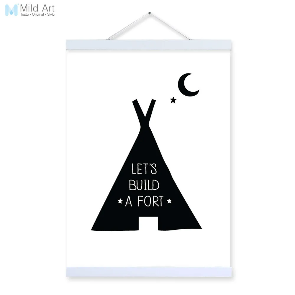 Modern Minimalist Black White Quotes Wooden Framed Canvas Painting Living Room Decor Nordic Wall Art Print Picture Poster Hanger | Дом и сад