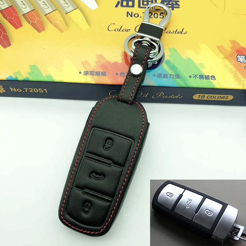 Чехол для автомобильного ключа vw touareg 2011 2014 2016 2017 чехол из натуральной кожи с