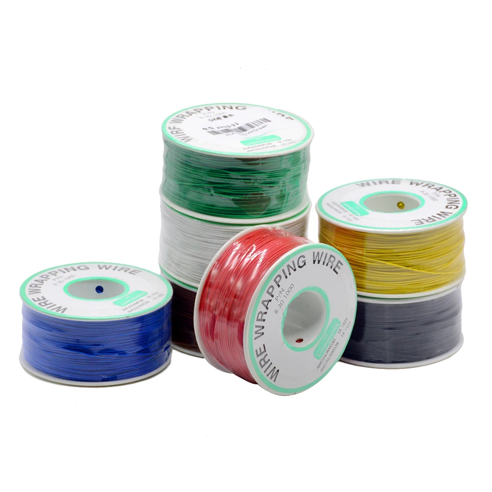 250 м/лот 30 AWG обмоточный провод 10 цветов одножильный медный кабель ОК Проводной Электрический провод для ноутбука блок программного управления материнской платы припой