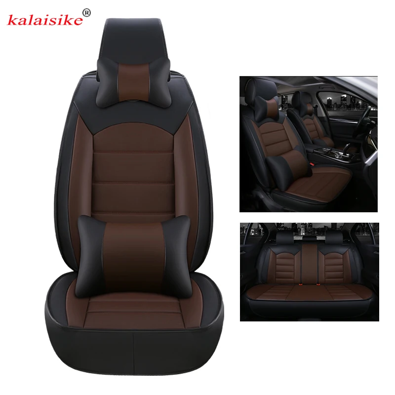 Чехлы kalaisike для автомобильных сидений универсальные кожаные чехлы Toyota все модели