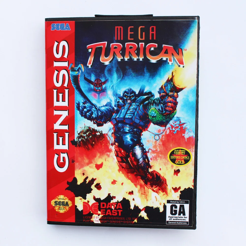 Игровой картридж Mega Turrican 16 бит MD игровая карта с розничной коробкой для Sega Drive |