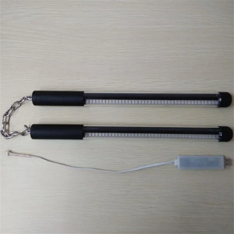 Оптовая цена 2*31 см сильное качество светодиодный нунчакус красочные