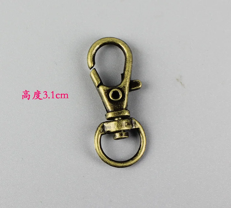 

10pcs/lot brass Lobster Clasp + D-ring + Square Buckle Spring hooks DIY Metal Bag accessories free shipping1148