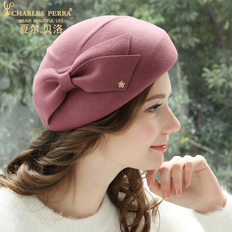 Hat Female Autumn Winter New Woolen Beret Hats Elegant Korean Version Berets Wild Cap Girl Ladies Fashion Warm Soft Caps H6733 | Аксессуары