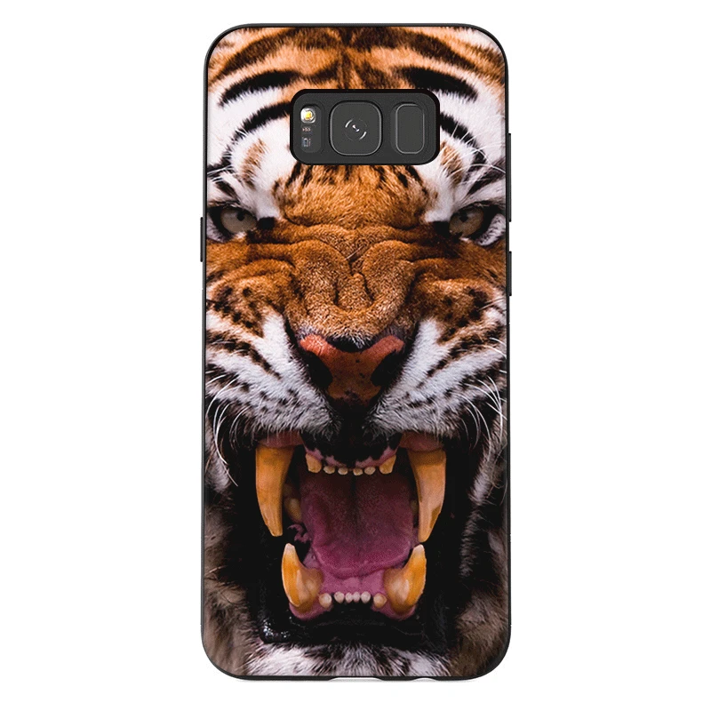 Силиконовый ТПУ Модный чехол с тигром леопардовым принтом для Samsung Galaxy A3 A5 A6 A7 A8 A9