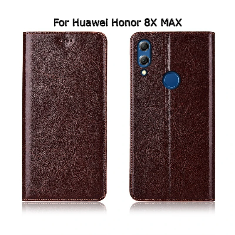 Чехол из натуральной коровьей кожи для Huawei Honor 9X Pro 6X 7X 8X Max Магнитный чехол с