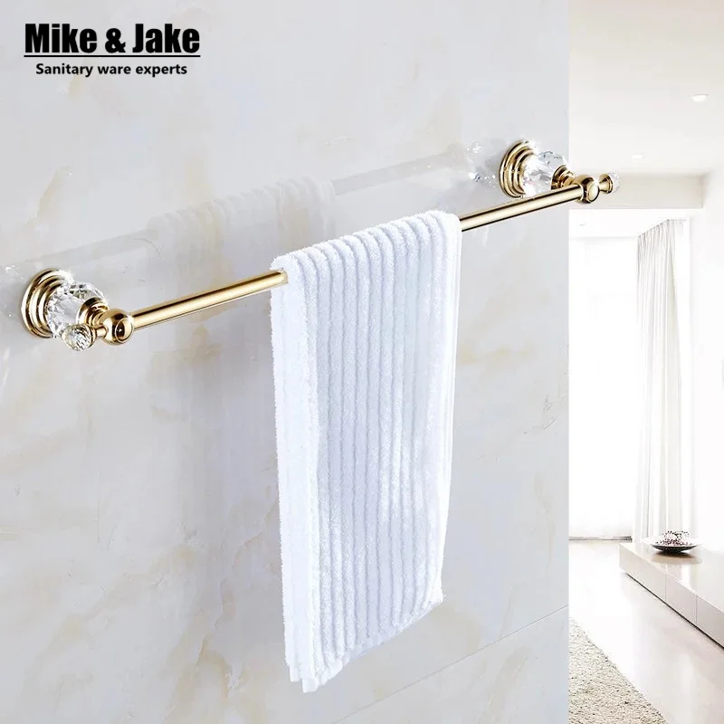 

50cm Golden crystal single Towel Bar,Towel Holder,Gold Finished,Bath Products,Bathroom Accessories towel bars