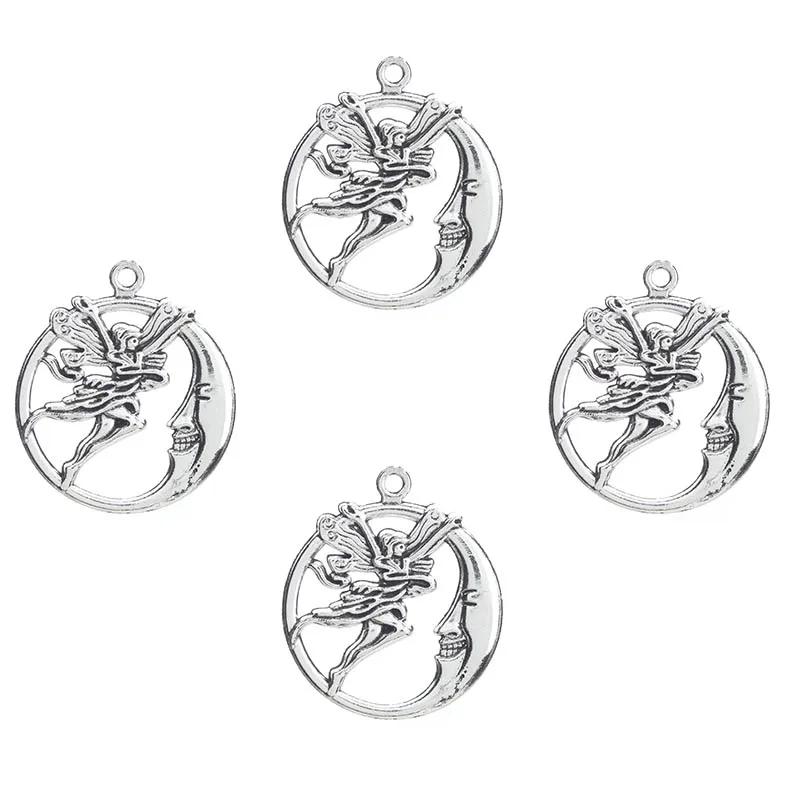 10pcs/lot 27*30mm Moon &amp Fairy Charm Jewelry Accessories DIY Necklace Bracelet Earrings Pendant | Украшения и аксессуары
