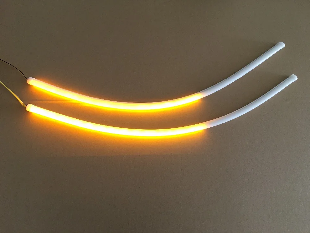 Авто 2020 автомобильный головной светильник гибкий DRL с потоком поворотный дневной