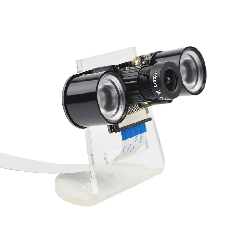 Kit 3 5MP Raspberry Pi 4 фокусное расстояние камеры Регулируемая камера ночного видения+ ИК-датчик светильник+ держатель для Raspberry Pi 4 Модель B/3B+/3B/Zero - Цвет: Kit 3