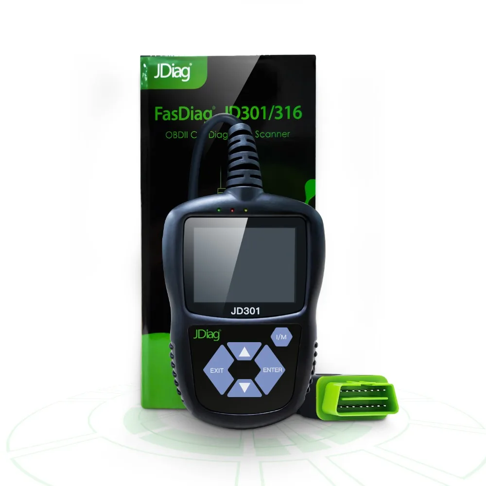 2019 Профессиональный obd2 кабели испытательный кабель JDiag зеленый JD301 OBD2 сканер