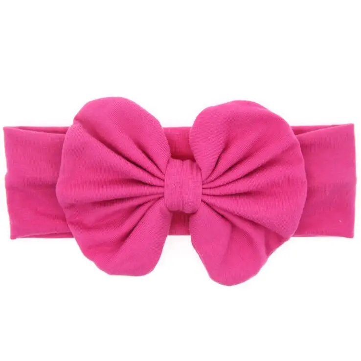 Мягкий однотонный бандаж для волос повязка на голову бант-тюрбан детей головной