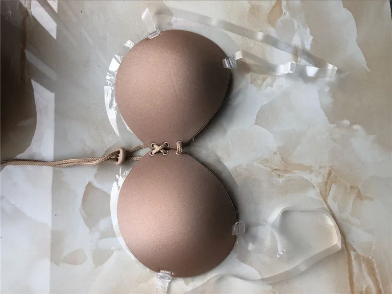 100 pcs Female Sexy Stealth Sticky Bra Self-adhesive Stick on Gel Push Up Invisible With Straps Bikini Bra Silicone A-D