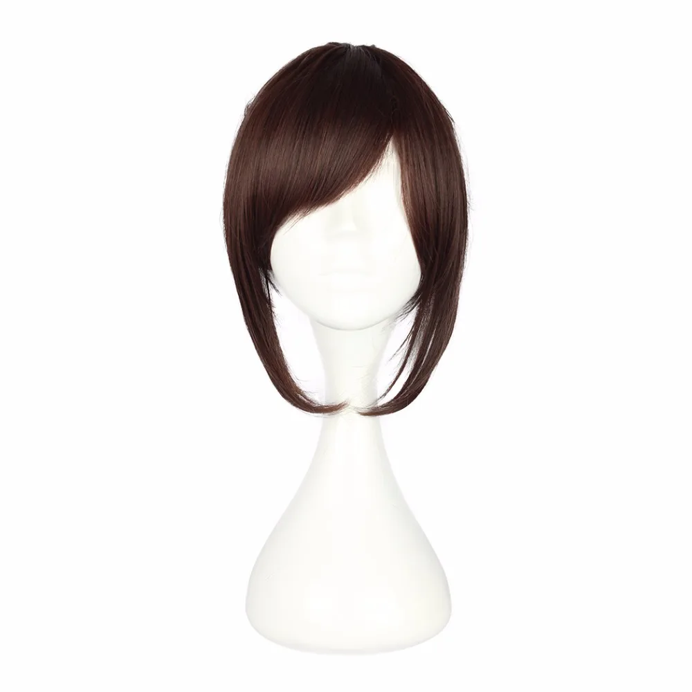 

MCOSER Brown Color Synthetic Short Straight 35cm Ponytail Halloween Cosplay Wigs 100% High Temperature Fiber WIG-365D