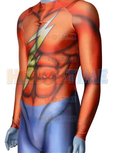 The Flash Jason Garrick Classic Mens Superhero Costume 3D Printed Spandex Cosplay Bodysuit Halloween Party Zentai Suit |
