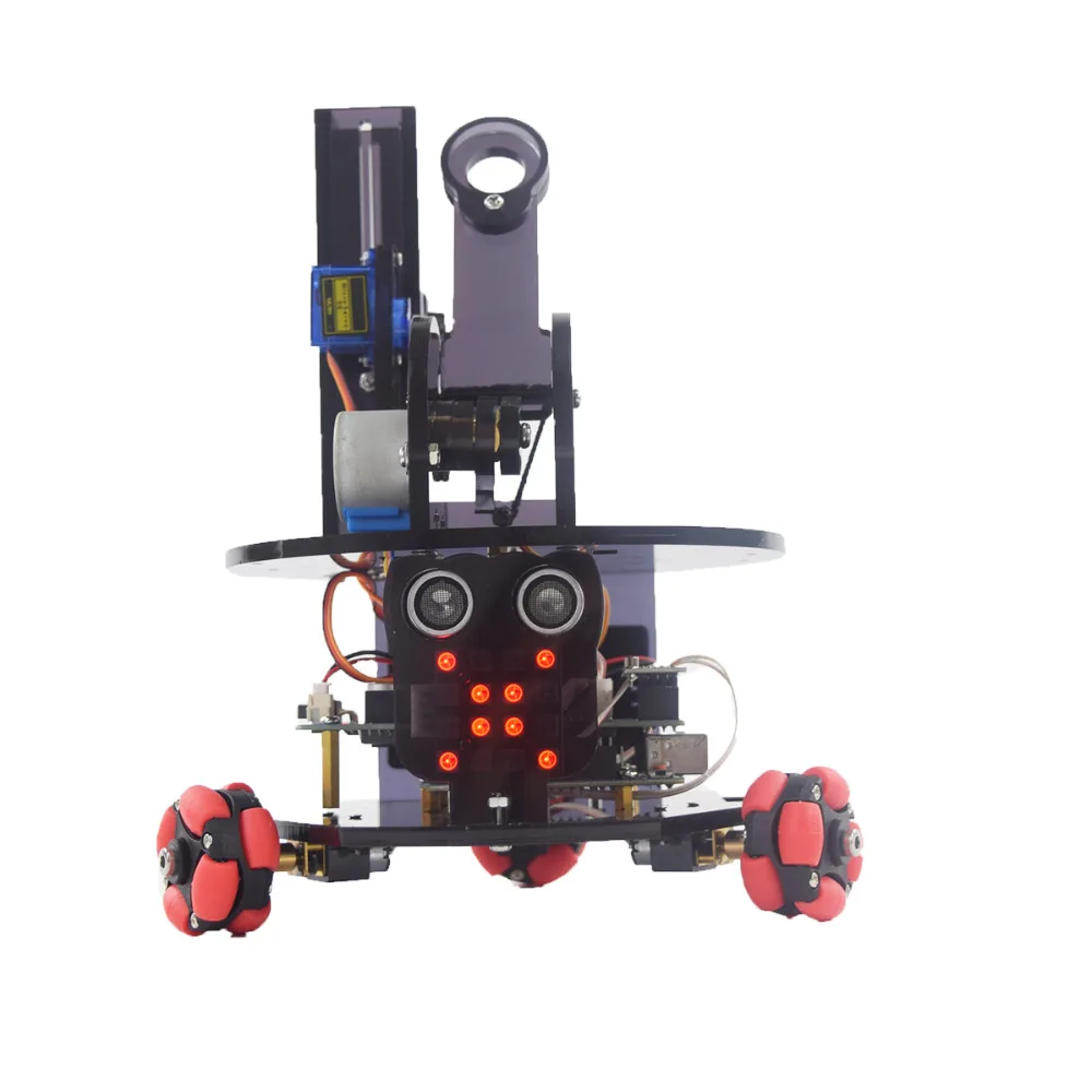 Adeept всенаправленные колеса умный автомобильный комплект для Arduino пульт