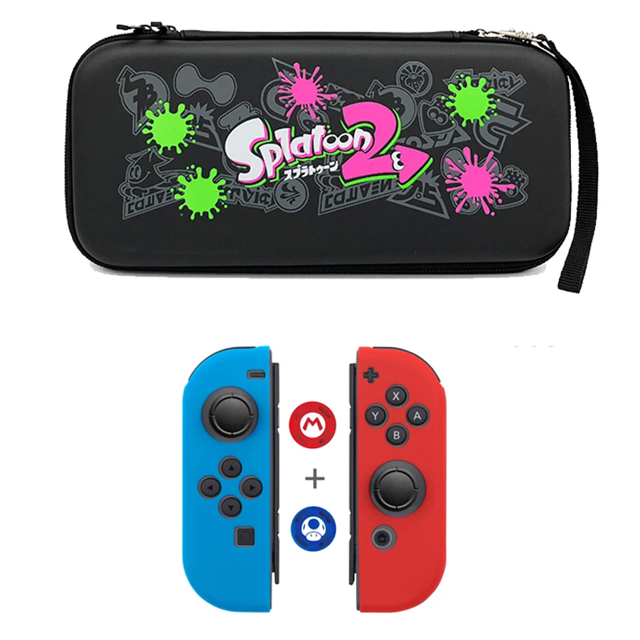 5 в 1 nintendo Switch аксессуары Защитная сумка для хранения Joy-con силиконовый кожи 2 аналоговые колпачки для Nitendo nintendo переключатель
