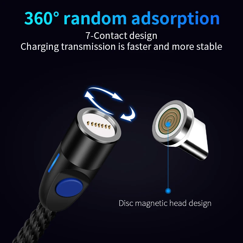 Круглый Магнитный кабель GREENPORT для iphone lightning xs 3A Шнур Micro Usb Type C быстрой зарядки