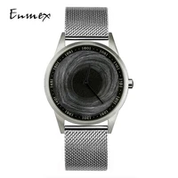 2021 enmex design wristwatch 3d black hole creative design stainless steel case oil painting face fashion quartz clock watch