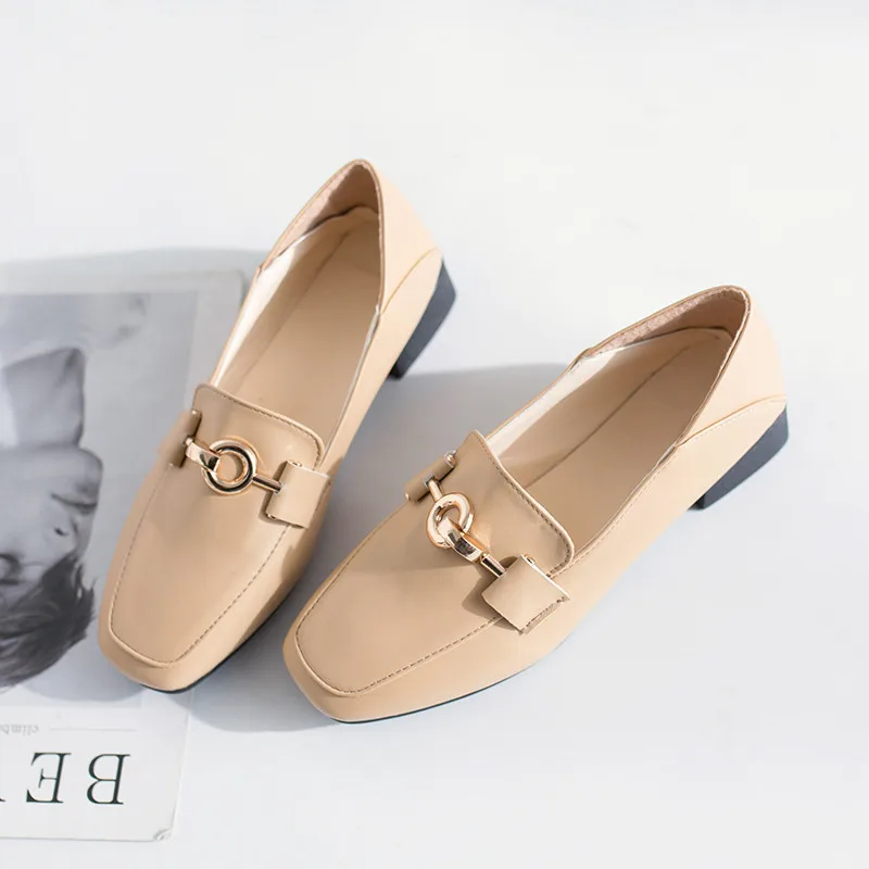 Hot Sale Leather Shoes Women 2019 New Autumn Casual Heels Comfortable Non-slip Fashion Retro Student Oxfords | Обувь